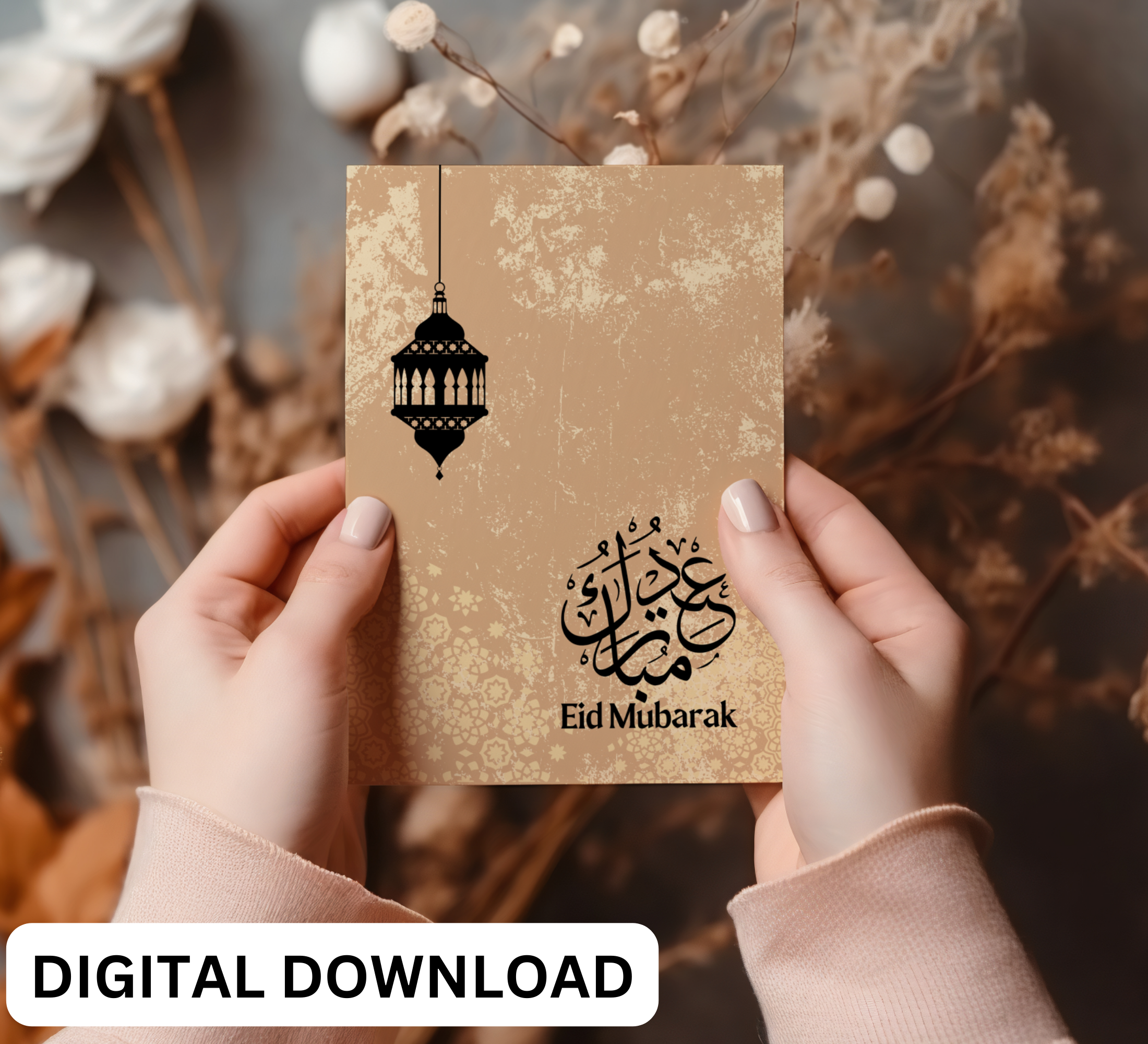 Eid Mubarak Greeting Cards 6 Designs Islamic Greeting Cards Digital Download - Image 3