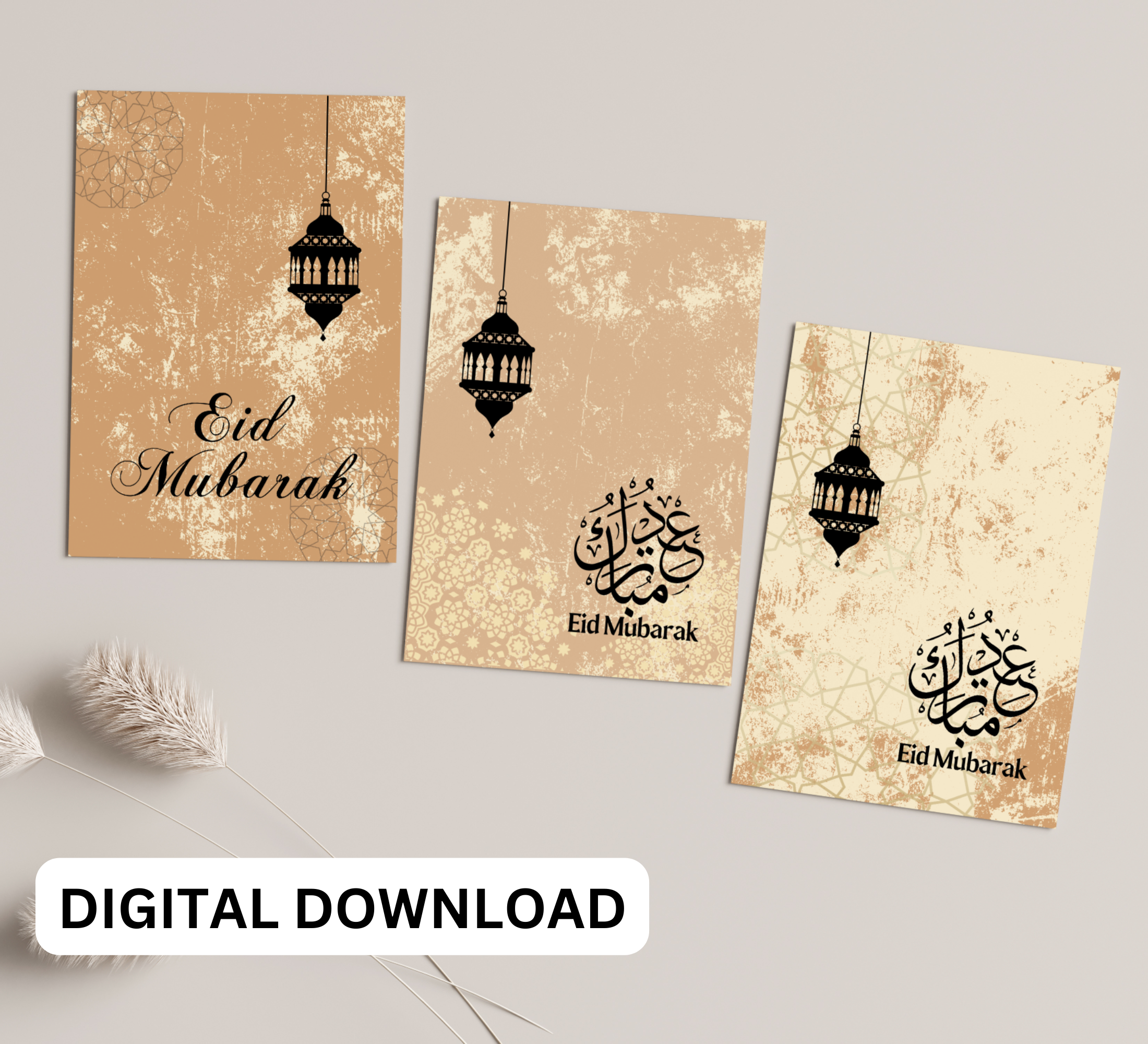 Eid Mubarak Greeting Cards 6 Designs Islamic Greeting Cards Digital Download - Image 7