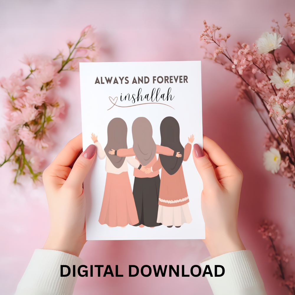 New Hijab Card Welcome to Islam Card – New Muslimah Hijab Printable | Digital Download Greeting Card