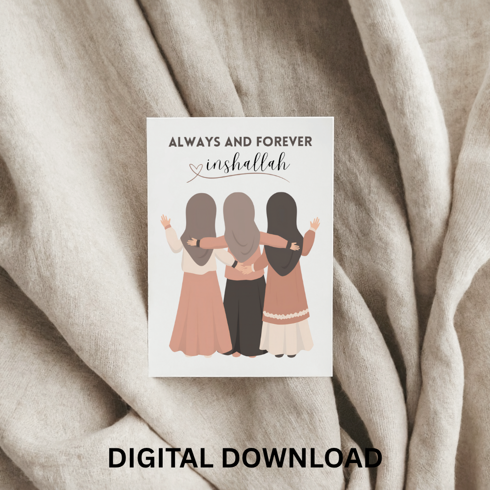 Hijab Card Welcome To Islam Card – New Muslimah Hijab Printable | Digital Download Greeting Card - Image 4