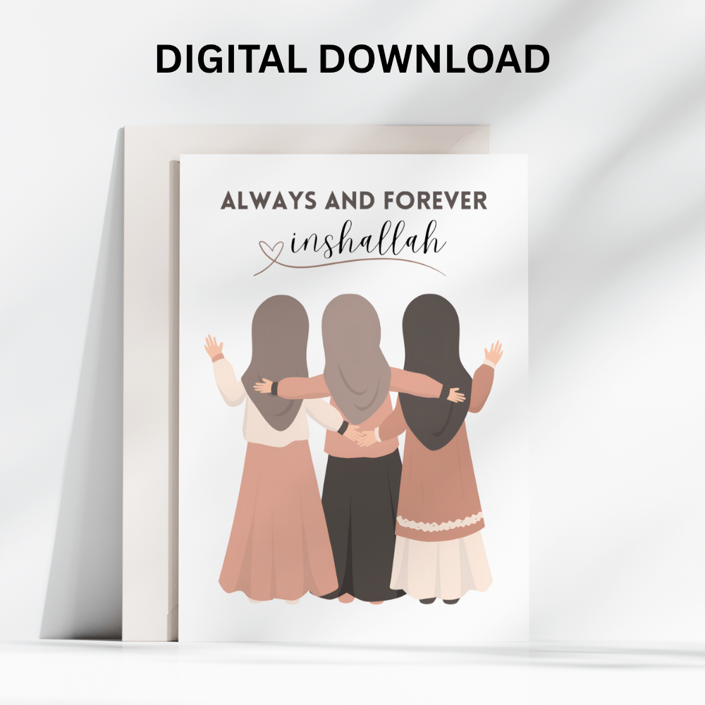 Hijab Card Welcome To Islam Card – New Muslimah Hijab Printable | Digital Download Greeting Card - Image 3