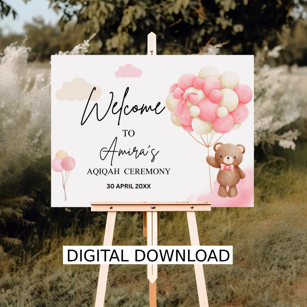 Aqiqah Ceremony Welcome Sign